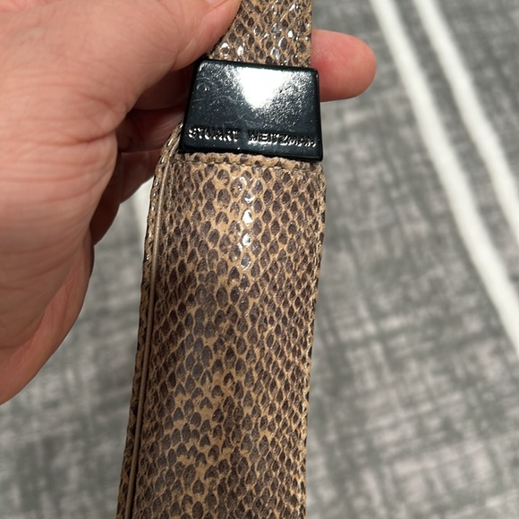 Stuart Weitzman Tan Shoulder Bag with Strap and Textured Finish - Picture 9 of 15